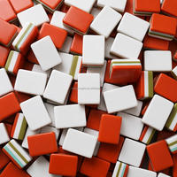 Table de Mahjong Américaine en Acrylique Personnalisée, Style Moderne et Attrayant, pour Jeu de Société et Divertissement, Tuiles de Mahjong Incluses