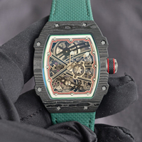 Dernière montre mécanique ultra-fine et ultra-légère 6702, cadran squelette tonneau, montre haut de gamme pour homme pour les soirées