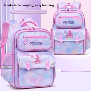 Nouveau modèle de sac à dos scolaire unisexe pour les classes de la 1ère à la 6ème, léger, réduisant la charge, résistant à l'eau, en nylon, dessin animé - Product Image 1