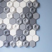 Panneau mural hexagonal 3D Panneau de son en polyester absorbant le son personnalisé 100% Panneau de tissu acoustique PET Décor de cinéma