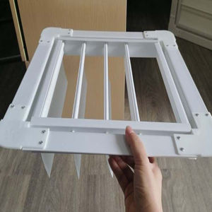 Grille de ventilation carrée en <span class=keywords><strong>PVC</strong></span> pour système de climatisation, registre de plancher réglable, anti-ouragan, à amortisseur de gravité - Product Image 1