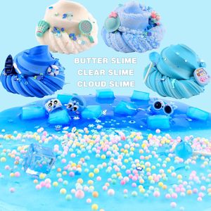 Assorted Blue <b>Slime</b> Pack Silky Butter Lightweight Cloud Transparent Crystal Sensory <b>Toys</b> Kids Party Rewards Gift - Product Image 4