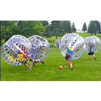 Vente chaude Adulte Tpu Pvc Corps Zorb Balle Pare-chocs Costume Gonflable Bulle Football Ballon De Football Avec Des Points Colorés