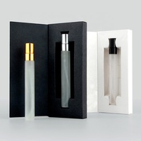 3ml 5ml 10ml Vaporisateur de parfum en verre dépoli rechargeable Petit échantillon en bouteille avec boîte en papier Emballage