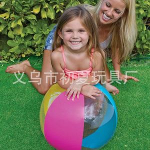 Cross-border PVC Inflatable Beach Ball Translucent Color Ball Outdoor Sports Toy Ball <b>Decoration</b> <b>Balloon</b> Wholesale - Product Image 3