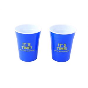 Vaso de Plástico Reutilizable Ecológico de Doble Pared, Personalizado con Logotipo, para Fiestas - Product Image 1