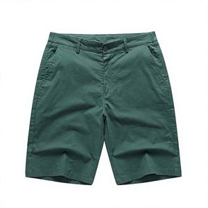 Nuevos Pantalones Cortos Bermuda Casuales de Verano para Hombre, Cómodos, 100% Algodón, con Cierre de Cremallera, Tejido Liso, Teñido Uniformemente - Product Image 2