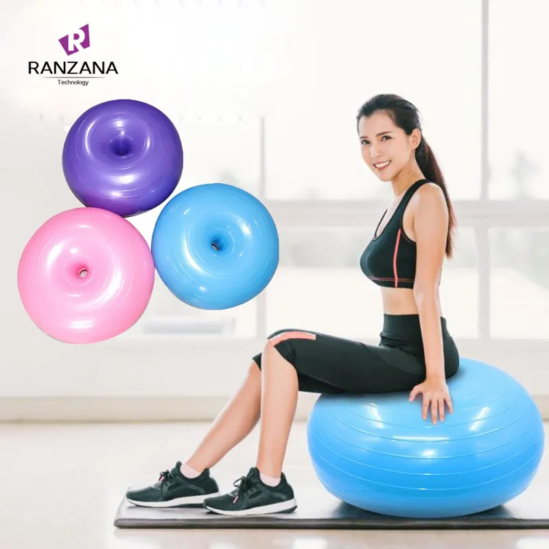 50cm Donut Exercise Yoga Ball Fitness Balls Anti-Slip Home Balance Training Workout Ball