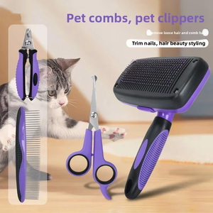 Peigne à picots en plastique Histotree <span class=keywords><strong>pour</strong></span> animaux de compagnie, toilettage chiens et chats, coupe-poils et coupe-ongles - Product Image 2