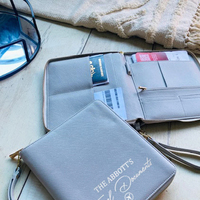 Porte-documents de voyage personnalisé de luxe, organisateur de mallette personnalisé avec porte-documents à fermeture éclair