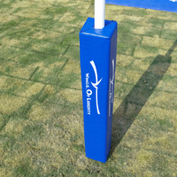 Protections pour poteaux de rugby en mousse PU haute densité, rembourrage de sécurité en PVC avec logo et service d'impression personnalisés