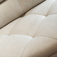 Fuyas Italienisches Minimalistisches Wohnzimmer-Sofa, Großes Ecksofa in L-Form, Modulares Funktionales Sofa mit Verstellbarer Rückenlehne aus Echtem Leder