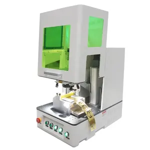 Portable Gold Enclosed Fiber Laser Marking Machine 50W 100W