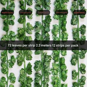 Planta Colgante Artificial de 220 cm, Hojas de Hiedra, Rábano y Uva, Decoración para Interiores, Hogar, Patio, Techo y Escaleras - Product Image 5