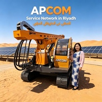 APCOM Machine de forage de pieux photovoltaïques résistante aux hautes températures pour le solaire en milieu désertique du Moyen-Orient