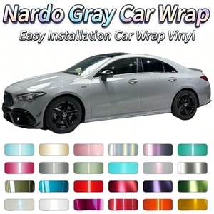Film vinyle mat gris Nardo de qualité supérieure, style <span class=keywords><strong>Audi</strong></span>, pour enveloppement de véhicule, sans bulles, installation facile, film 3M satin chrome. - Product Image 1