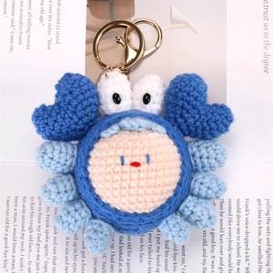 Porte-clés animal au crochet : Requin <span class=keywords><strong>et</strong></span> tortue <span class=keywords><strong>marine</strong></span> en fil tricoté pour sœurs avec message inspirant - Product Image 5