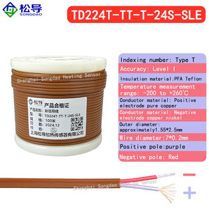 Cavo Termocoppia per Misurazione Temperatura <span class=keywords><strong>HH</strong></span>/GG/TT-K-30/36/24 Standard Americano Tipo J/T Cavo Sensore di Temperatura - Product Image 3