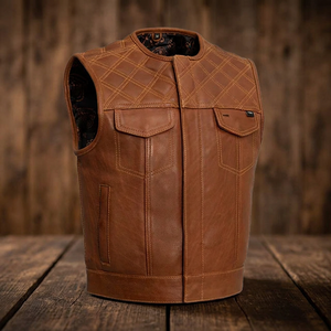 Gilet de moto en cuir et denim de haute qualité pour homme, vêtement d'extérieur d'été, coupe-vent et respirant, style unique personnalisé - Product Image 3