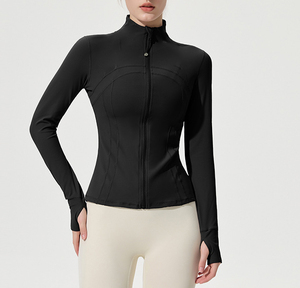 USA Oversea Hot Sales Warehouse Women's Seamless Breathable Gym Jacket Sport Yoga Jackets - Product Image 1