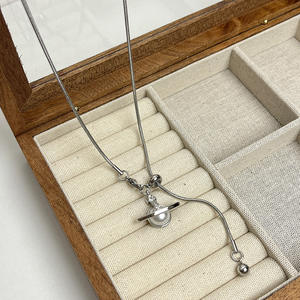 Collana <span class=keywords><strong>con</strong></span> luna e stella a 3 strati in acciaio inossidabile girocollo a catena a Y per donna gioielli <span class=keywords><strong>con</strong></span> <span class=keywords><strong>ciondolo</strong></span> a strati - Product Image 2