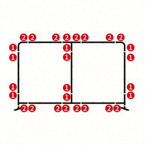 ชุดแผงฉากหลังงานแสดงสินค้าแบบพับได้ ขนาด 10x10 ฟุต พร้อมงานพิมพ์เลตเตอร์เพรสบนกระดาษ สำหรับงานแต่งงาน งานโปรโมชั่น และงานปาร์ตี้ ลดราคาพิเศษ - Product Image 2