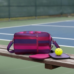 กระเป๋าใส่ไม้พาย Pickleball Fine-Strip Scrap สำหรับใส่ไม้พายได้ 2 อัน ทำจากผ้าแคนวาส รีไซเคิล พร้อมโลโก้สั่งทำ ขายส่ง กระเป๋าใส่ไม้เทนนิสและไม้พาเดล - Product Image 3