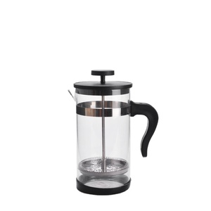 Cafetera a presión francesa de vidrio, 4 tazas de <span class=keywords><strong>1000</strong></span> <span class=keywords><strong>ml</strong></span> (34 oz.), émbolo para té, hojas de té sueltas o café, color negro - Product Image 1