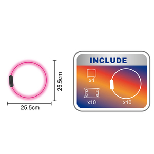Jeu de <span class=keywords><strong>marelle</strong></span> lumineux LED pour enfants, 2 en 1, jeux d'extérieur avec 10 cerceaux et 4 sacs de haricots, jouets d'été pour la cour, la pelouse, le jardin - Product Image 5