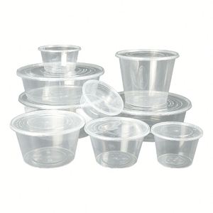 Bols en plastique jetables carrés transparents en PP sans BPA de qualité supérieure, 33 oz (1000 ml), structure robuste, réutilisables, pour les banquets et les événements - Product Image 1