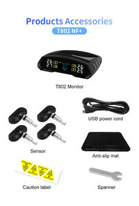 Monitor de Presión de Neumáticos de Coche con Energía Solar Digital CAREUD, Alarma de Presión de Neumáticos con Advertencia de Temperatura, 4 Sensores - Product Image 6