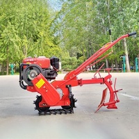 Motor diésel 2 ruedas Mini Tractor para caminar Agricultura Potencia Tiller