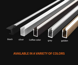 Perfil de aluminio anodizado con disipador de calor e iluminación oblicua T5 para <span class=keywords><strong>tira</strong></span> de <span class=keywords><strong>LED</strong></span> empotrada en gabinetes de cocina con alto CRI 90 - Product Image 6