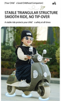 Sepeda Motor Listrik Anak 6V dengan Musik Edukasi Dini, Gaya Retro Vespa, Motor Anak yang Aman dan Bergaya