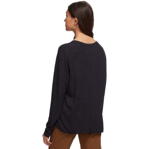 ซี่โครงแขนยาวสำหรับผู้หญิง,เสื้อหลวมแบบพื้นฐาน - Product Image 5