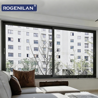 Ventanas Corredizas de Aluminio de Alta Resistencia y Ahorro de Energía ROGENILAN, Ventana Corrediza de Doble Vidrio Resistente al Viento para Villa