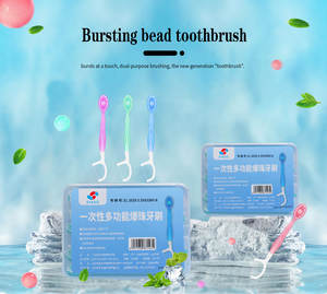 Productos de baño Burst Bead Cepillo de dientes Desechable Mini Mint Fresh-Breath Portable Cepillo de dientes - Product Image 3