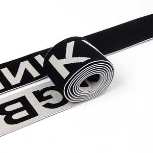Custom Logo Letter Design Elastic Waistband Stretch Elastic Band Jacquard Garment Tape - Product Image 4