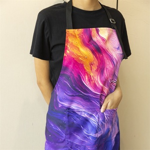 Delantal de algodón estampado para cocina, cocina, hornear, mujeres, hombres, diseño Unisex, Impresión de logotipo personalizado, tela Natural, delantal cómodo - Product Image 4