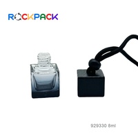Bouteilles de parfum de voiture vides de diffuseur noir carré de désodorisant de 8ml