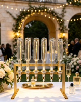 Coffret de Luxe Doré 375ml 6 Bouteilles de Parfum Huile Essentielle pour Présentoir de Décoration de Mariage Stock USA