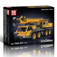 Modèle de jouet de construction en plastique ABS 17058S, camion grue mécanique, kit de construction pour enfants de 7 à 14 ans