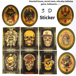 Pegatinas <span class=keywords><strong>de</strong></span> Terror, Casa Encantada <span class=keywords><strong>de</strong></span> Halloween, Guion <span class=keywords><strong>de</strong></span> Habitación Secreta, Bar Kill, Dios <span class=keywords><strong>de</strong></span> la Muerte 3D, Diablo, Adornos para Colgar en la Pared, Accesorios Decorativos - Product Image 1