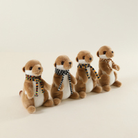 Nouveauté : Mignonne Peluche Marmotte Super Douce et Réaliste avec Écharpe Colorée