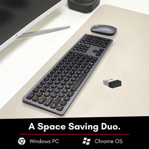 Professional Full Size Multimedia Rechargeable 2.4Ghz Wireless Keyboard and <b>Mouse</b> Combo for PC and Desktop Computer Hot Sale - Product Image 3