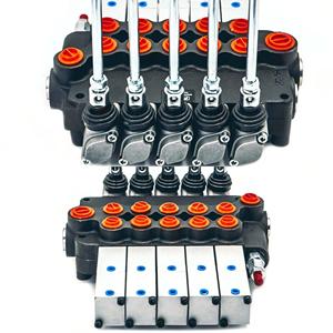 P80วาล์วควบคุมทิศทางไฮดรอลิกไฮดรอลิกโมโนบล็อคแบบแมนนวล5ส่วนสำหรับรถดัมพ์ที่มีการรับประกัน1ปี - Product Image 4