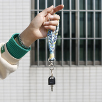 2023 nouveauté macramé porte-clés et bracelet coloré coton corde tissé à la main sangle pour les femmes parfait maison Textile accessoire