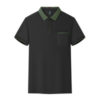 Camisas de Trabajo Polo de Manga Corta Unisex, Tela Oxford de Poliéster, Uniformes de Verano con Bolsillos y Logotipo para Personal de Restaurante y Bar