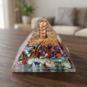 Mix Gemstone Orgone <strong>Pyramid</strong> With Charge Crystal Point Copper Coil Wholesale Crystal Crafts Reiki Meditation <strong>Orgonite</strong> <strong>Pyramids</strong> - Product Image 3