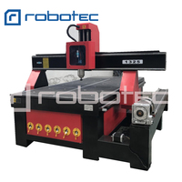 Routeur CNC 4 axes ROBOTEC avec déplacement de 1300x2500, compatible Mach3, 220V/380V, garantie 1,5 an pour le travail du bois et la fabrication de meubles